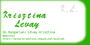 krisztina levay business card